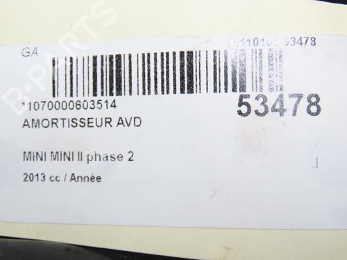 Used Right front shock absorber Right front shock absorber MINI MINI COUNTRYMAN (R60) Cooper D (112 hp) 28967510 28967510