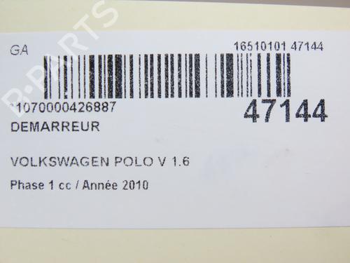 Used Starter VW POLO V (6R1, 6C1) 1.6 TDI (90 hp) 28828965