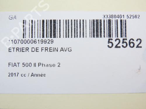 Venstre bremsekaliber foran ABARTH 500 / 595 / 695 1.4 (312.AXZ11) (165 hp) 28830084