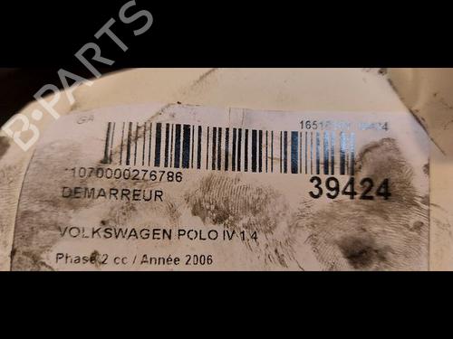 Used Starter VW POLO IV (9N_, 9A_) 1.4 TDI (70 hp) 9613620