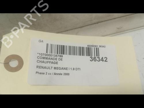 Used Climate control Climate control RENAULT MEGANE I (BA0/1_) 1.9 dTi (BA08, BA0N) (98 hp) 9599431 9599431