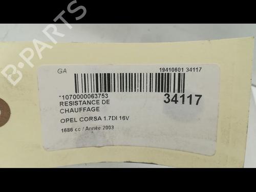 Used Heater resistor OPEL CORSA C (X01) 1.7 DI (F08, F68) (65 hp) 11677077