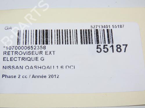Left mirror NISSAN QASHQAI I (J10, NJ10) 1.6 dCi All-wheel Drive | BP29045764C26 