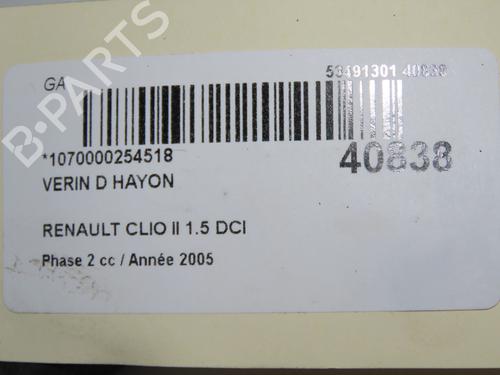 Used Tailgate lift support Tailgate lift support RENAULT CLIO II (BB_, CB_) 1.5 dCi (B/CB07) (65 hp) 34609422 34609422