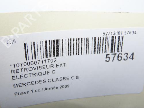 Used Left mirror Left mirror MERCEDES-BENZ C-CLASS (W204) C 220 CDI (204.008) (170 hp) 39893933 39893933