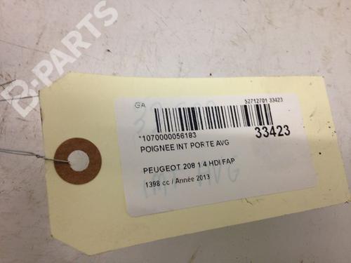 Front left interior door handle PEUGEOT 208 I (CA_, CC_) 1.4 HDi | BP9594539I13 