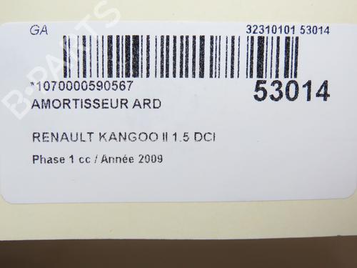 Used Right rear shock absorber RENAULT KANGOO BE BOP (KW0/1_) 1.5 dCi (KW0F) (103 hp) 28967564