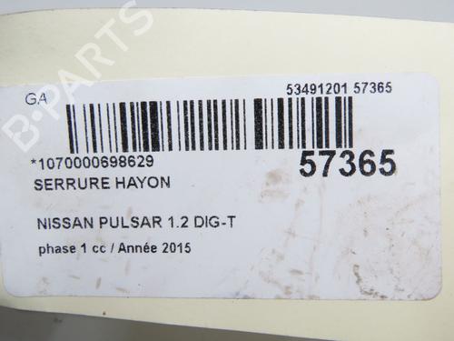 tailgate-lock-nissan-pulsar-hatchback-c13-2014-32308432 main image