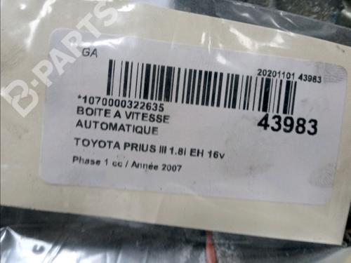 Gearbox TOYOTA PRIUS Liftback (_W2_) 1.5 Hybrid (NHW20_, NHW20R) | BP11099791M3 