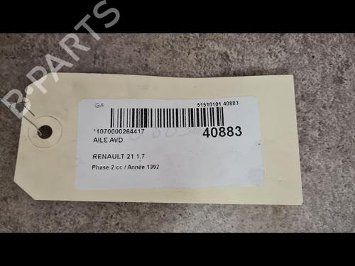 Used Right front fenders RENAULT 21 (B48_) 1.7 (88 hp) 23175341