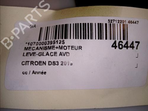 Used Front right window mechanism DS DS 3 / DS 3 CROSSBACK (UR_, UC_, UJ_) 1.2 PureTech 130 (URHNSS) (131 hp) 11998941