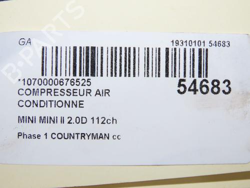AC compressor MINI MINI CLUBMAN (R55) Cooper D | BP36395722M34  - Image 8