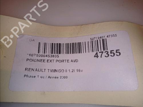 Used Front right exterior door handle RENAULT TWINGO II (CN0_) 1.2 16V (CN0K, CN0V, CN0A) (76 hp) 14951374