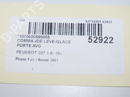 Used Left front window switch PEUGEOT 307 (3A/C) 1.6 16V (109 hp) 32308414