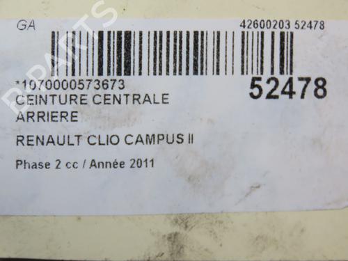 Used Rear center seatbelt RENAULT CLIO II (BB_, CB_) 1.5 dCi (BB3N, CB3N) (84 hp) 28801803