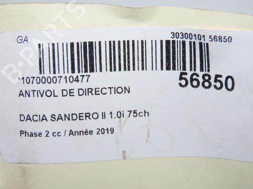 Ignition barrel DACIA SANDERO II 1.0 SCe 75 (B8JC, B8JD, B8NC) | BP32377327M48 - Image 2