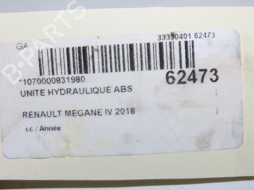 Used ABS pump ABS pump RENAULT SCÉNIC IV (J9_) 1.3 TCe 140 (140 hp) 40615330 40615330
