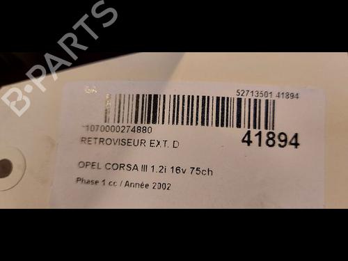 right-mirror-opel-corsa-c-x01-12-f08-f68-24420988-2000-2001-2002-2003-2004-2005-2006-2007-2008-2009-9613238 main image