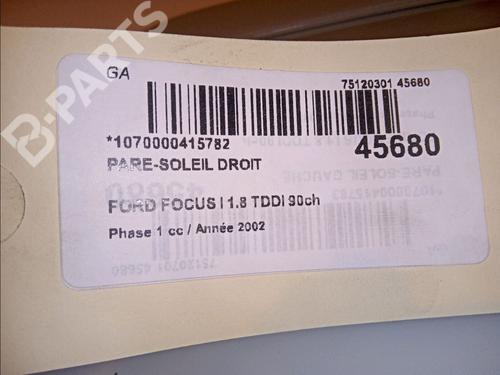Right sun visor FORD FOCUS I (DAW, DBW) 1.8 Turbo DI / TDDi | BP11820923I2 