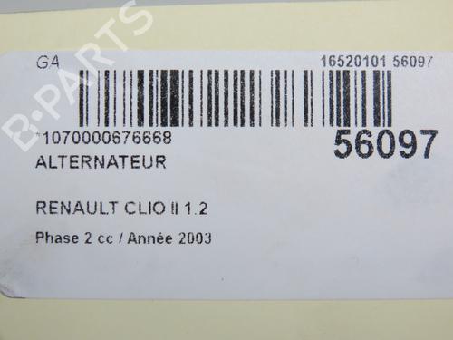 Generator RENAULT CLIO II (BB_, CB_) 1.2 (BB0A, BB0F, BB10, BB1K, BB28, BB2D, BB2H, CB0A,... (58 hp) 30955782