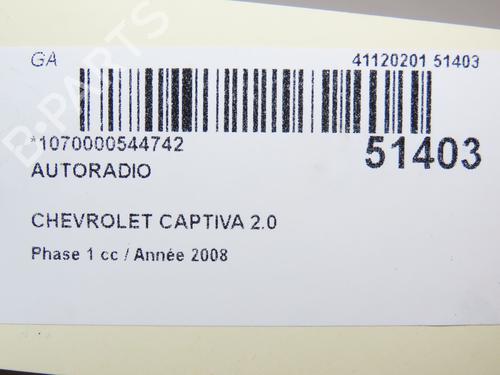 Radio CHEVROLET CAPTIVA (C100, C140) 2.0 D 4WD | BP28830561E6 