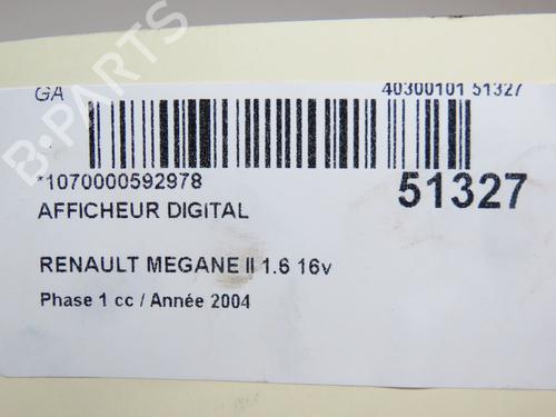 Display monitor RENAULT MEGANE II (BM0/1_, CM0/1_) 1.6 16V (BM0C, CM0C) | BP28967944C48