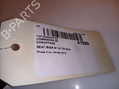Climate control SEAT IBIZA IV (6J5, 6P1) 1.6 TDI | BP12354706I5 