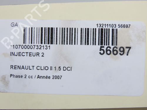 Used Injector Injector RENAULT CLIO II (BB_, CB_) 1.5 dCi (B/C2J) (68 hp) 33222701 33222701