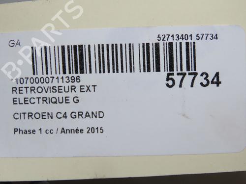 Bakspejl venstre Bakspejl venstre CITROËN C4 Grand Picasso II (DA_, DE_) 1.6 HDi / BlueHDi 115 (115 hp) 37624664 37624664