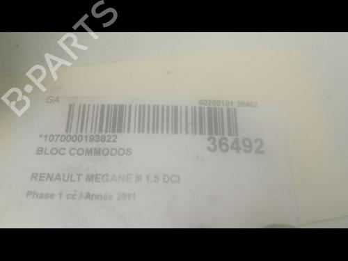 Used Steering column stalk RENAULT MEGANE III Hatchback (BZ0/1_, B3_) 1.5 dCi (BZ09, BZ0D, BZ1W, BZ29, BZ14) (110 hp) 9603505