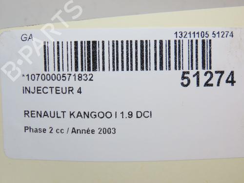 Injector RENAULT KANGOO (KC0/1_) 1.9 dCi 4x4 | BP26443085M100 - Image 5