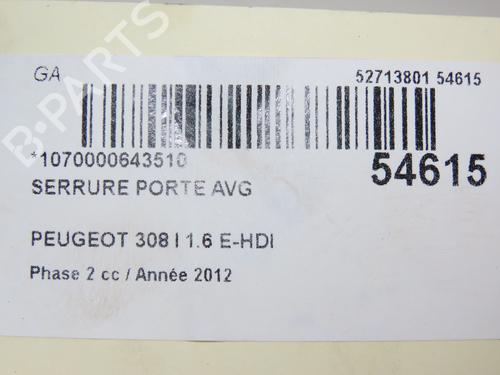 Used Front left lock PEUGEOT 308 I (4A_, 4C_) 1.6 HDi (112 hp) 28831703