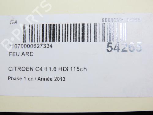 Used Right taillight CITROËN C4 II (NC_) 1.6 HDi 115 (114 hp) 28969596