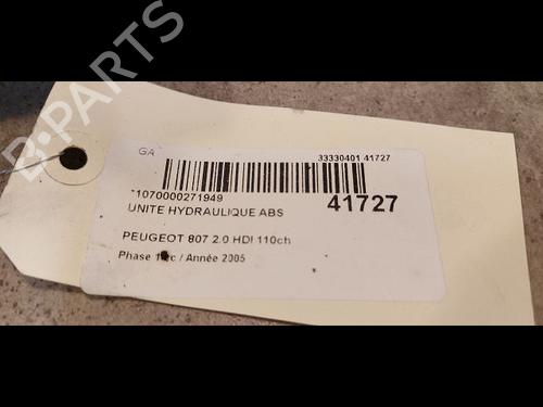 Used ABS pump PEUGEOT 807 (EB_) 2.0 HDi (109 hp) 9612739