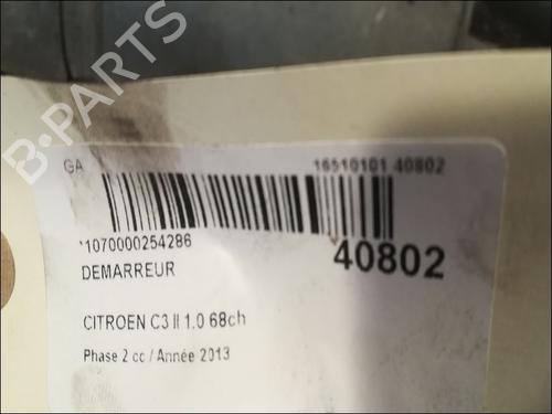 Startmotor CITROËN C3 II (SC_) 1.0 VTi 68 (68 hp) 9611538