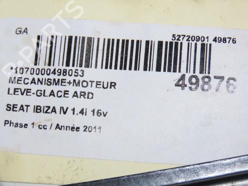 Rear right window mechanism SEAT IBIZA IV (6J5, 6P1) 1.4 | BP18148786C25 