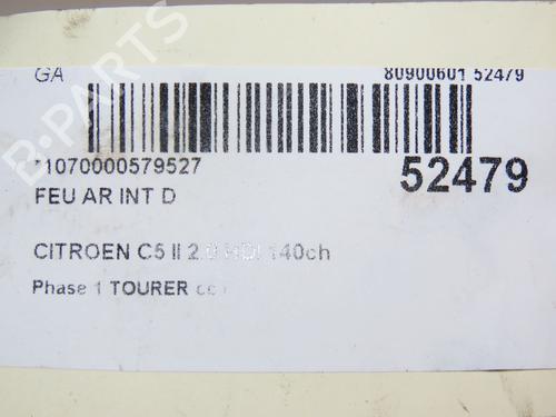 Used Right tailgate light CITROËN C5 III Break (RW_) 2.0 HDi 165 (163 hp) 28832590