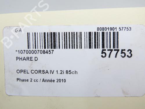 Right headlight OPEL CORSA D (S07) 1.2 (L08, L68) | BP32377433C29