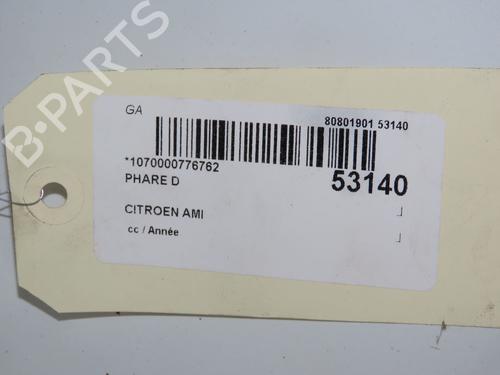Used Right headlight Right headlight CITROËN AMI (9A_) Electric (9AZ2CA) (8 hp) 36758277 36758277