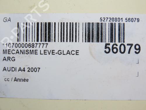 Vindusheismekanisme venstre bak AUDI A4 B7 Avant (8ED) 2.0 TDI (140 hp) 30797599