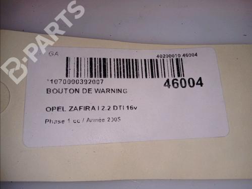 Warning switch OPEL ZAFIRA A MPV (T98) 2.2 DTI 16V (F75) | BP11100852I22 