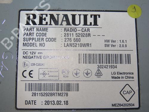 Radio RENAULT CLIO IV (BH_) 1.5 dCi 90 | BP29379918E6 