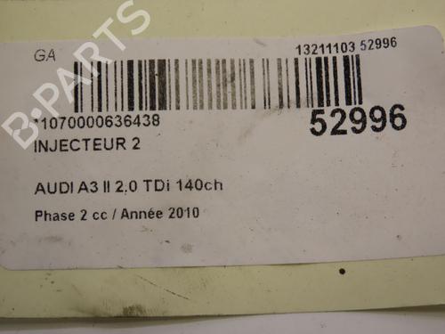 Used Injector AUDI A3 Sportback (8PA) 2.0 TDI 16V (140 hp) 28331562