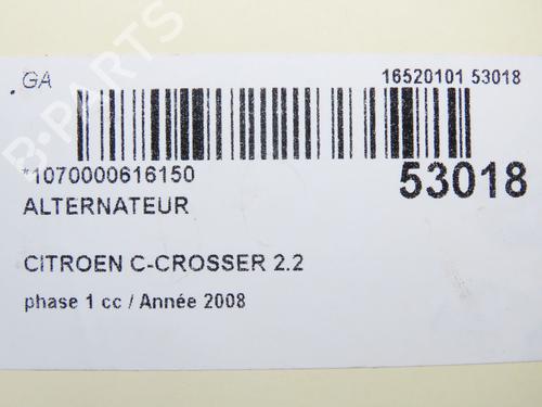 Alternator CITROËN C-CROSSER (VU_, VV_) 2.2 HDi | BP31120066M7 