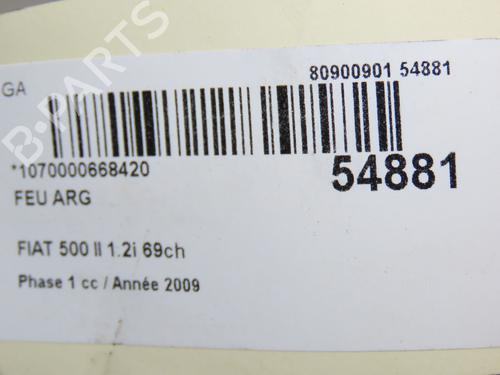 Used Left taillight Left taillight FIAT 500 (312_) 1.2 (312AXA1A) (69 hp) 30740803 30740803