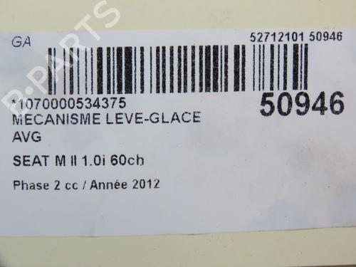 Front left window mechanism SEAT Mii (KF1, KE1) 1.0 | BP28968443C22