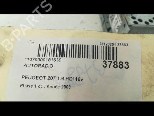 Radio PEUGEOT 207 (WA_, WC_) 1.6 HDi | BP23174902E6 
