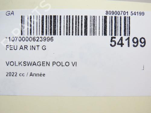 Left tailgate light VW POLO VI (AW1, BZ1, AE1) 1.0 TSI | BP28832623C79 - Image 5