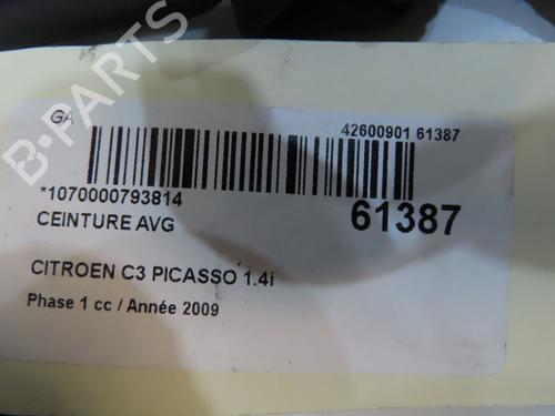 Front left seatbelt CITROËN C3 Picasso (SH_) 1.4 VTi 95 (SH8FSC, SH8FP0, SH8FP6) | BP38474514I26 - Image 7