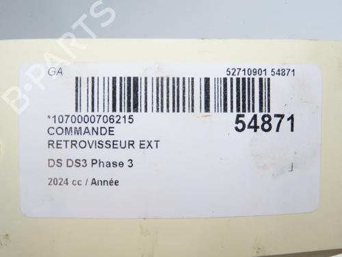 Commande retroviseurs DS DS 3 / DS 3 CROSSBACK (UR_, UC_, UJ_) 1.2 PureTech 130 (URHNSS) (131 hp) 31865290
